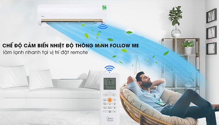 Điều hòa Midea MSAFB-10CRN8 làm lạnh hiệu quả với follow me