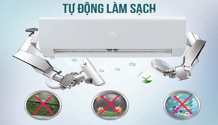 Tính năng tự động làm sạch trên máy lạnh LG là gì?