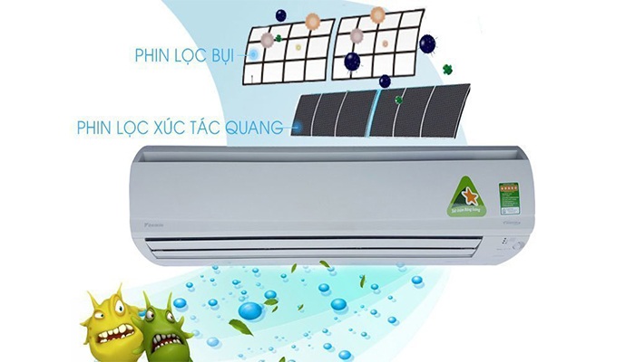Điều hòa LG 9000btu V10ENW1 bảo vệ không gian với tấm lọc bụi hiệu quả