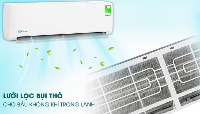 Hãng Casper tích hợp cho dòng điều hòa inverter bộ lọc không khí nào?