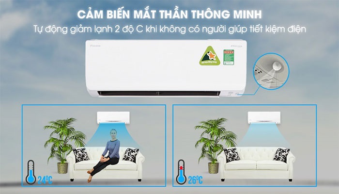 Mắt thần thông minh trang bị độc quyền trên điều hòa Daikin inverter