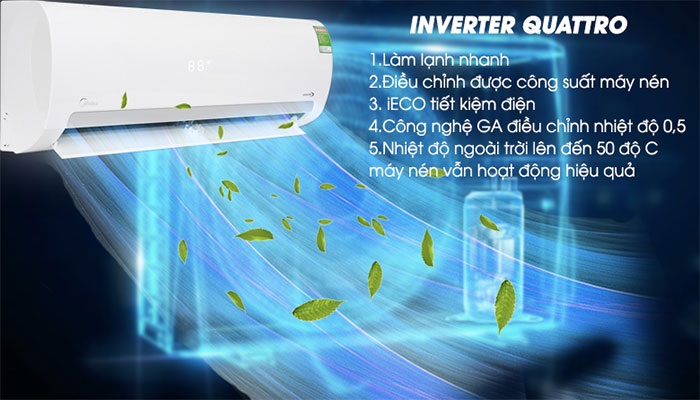 Dòng Midea thế hệ mới được ứng dụng công nghệ inverter quattro