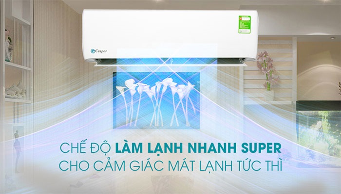 Tác dụng của chế độ làm lạnh nhanh Turbo trên điều hòa Casper