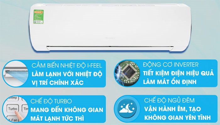 Điều hòa Gree GWC09FB-K6D9A1W mang lại 4 ưu điểm vượt trội
