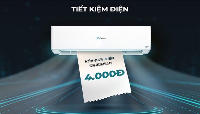Máy lạnh Casper inverter tiết kiệm lên tới 70% điện năng tiêu thụ