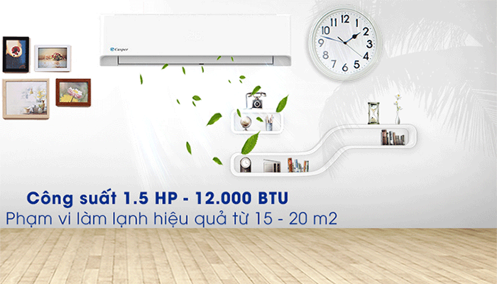 Tham khảo chiếc điều hòa Casper 1 chiều 1200btu inverter